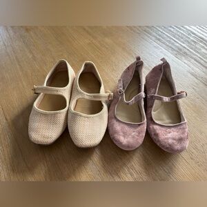J crew mary Jane shoes bundle size 1  - woven rattan  and Pink velvet
